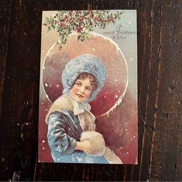 Victorian Christmas Postcards Replicas (Set of 2) - Picture 2 of 4